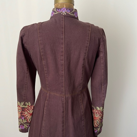 Vintage Embroidered Floral Duster Coat - Picture 15 of 16